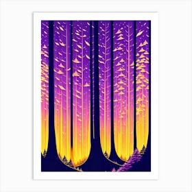 Forest At Night 5 Art Print