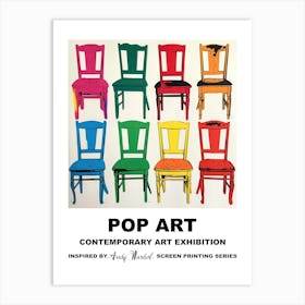 Poster Chairs Pop Art 5 Art Print