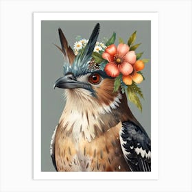 Bird With Flower Crown 5 Art Print