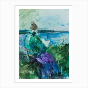 Woman Reading A Book 2 Art Print