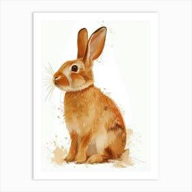 Havana Rabbit Nursery Illustration 5 Art Print
