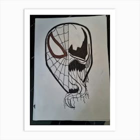 Spiderman vs venom 1 Art Print