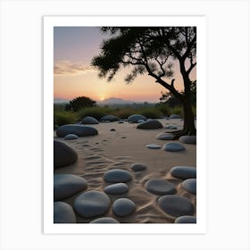 Sand At Sunset Art Print