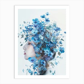 Blue Flowers 74 Art Print