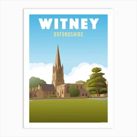 Witney St Mary's Church Green Oxfordshire Art Print