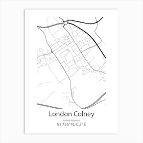 London,Canada Minimalist Map Art Print