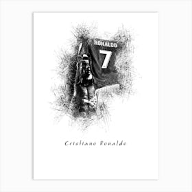 Cristiano Ronaldo Sketch Art Print