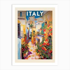 Syracuse Italy 2 Fauvist Painting Travel Poster Art Print