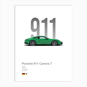 911 Carrera T Porsche Art Print