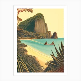 Lord Howe Island Australia Vintage Sketch Tropical Destination Art Print