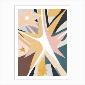 Binary Star Musted Pastels Space Art Print