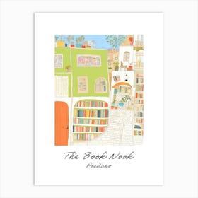 Positano The Book Nook Pastel Colours 2 Poster Art Print