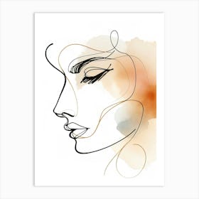 Line Art Profile Art Print