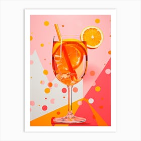 Orange Cocktails Pop Art Inspired 2 Art Print