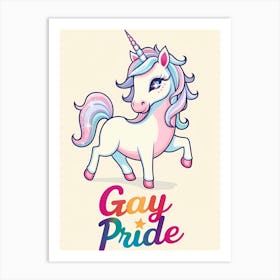 Radiant Pride II The Unicorn of Diversity Gay Pride Art Print