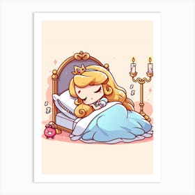 sleeping beauty princess 1 Art Print