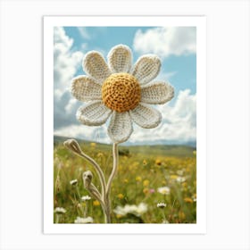 Daisies Knitted In Crochet 7 Art Print