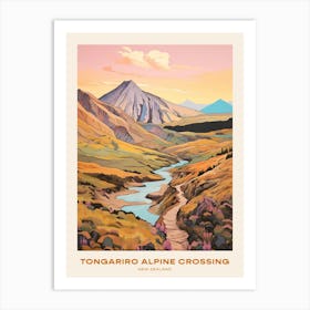 Tongariro Alpine Crossing New Zealand 1 Hike Poster Art Print