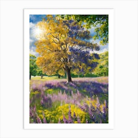 Larkspur Tree Art Print