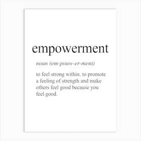 Empowerment Definition Meaning Art Print