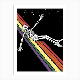 Rainbow Skeleton 2 Art Print