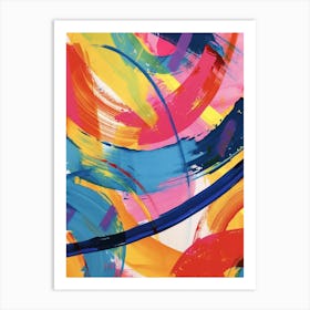 Colourful Brush Strokes 1 Art Print