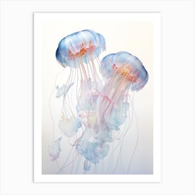 Box Jellyfish Watercolour Painting 8 Art Print