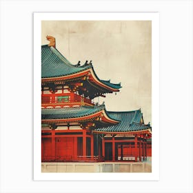Nijo Castle In Kyoto Mid Century Modern 2 Art Print