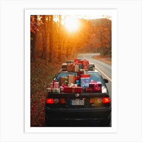 Car Full Of Presents Art Print