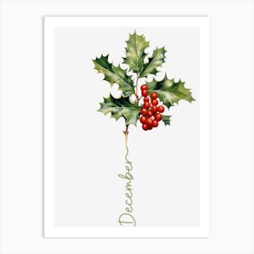 Holly Berries Art Print