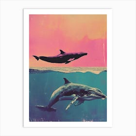 Whimsical Whale Polaroid Inspired 3 Art Print