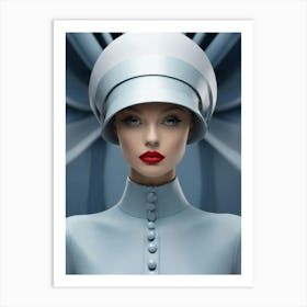 Futuristic Woman Art Print