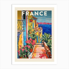Nice France 4 Fauvist Painting Travel Poster Art Print