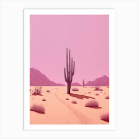Cowgirl Pink Desert 4 Art Print