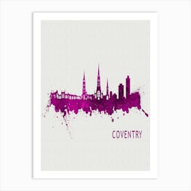 Coventry England City Purple Art Print