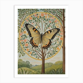 Butterfly In A Tree Art Print