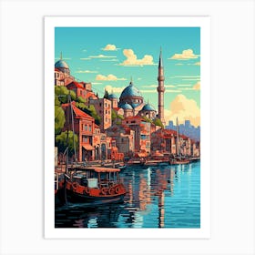 Istanbul Pixel Art 1 Art Print