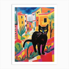 Painting Of A Cat In Alicante Spain 2 Art Print