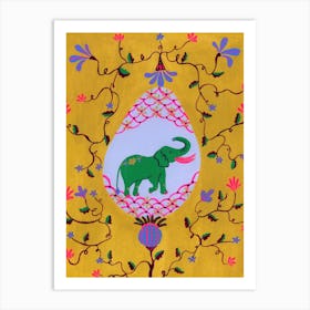 Floral Elephant Art Print
