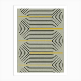 Mid Century Curves Balance Art Print