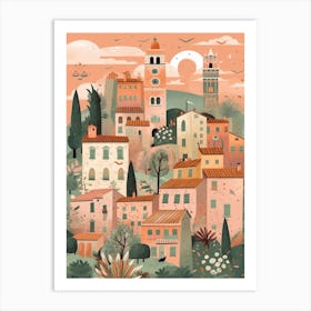 Montepulciano, Italy Illustration Art Print