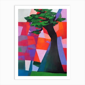 Noble Fir Tree Cubist Art Print