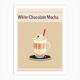 White Chocolate Mocha Midcentury Modern Poster Art Print