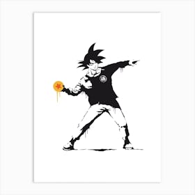 Banksy Goku Art Print