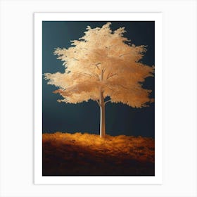 Fall Tree, Contrast, Autumn Collection Art Print