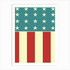 USA American Flag Vector Art Print