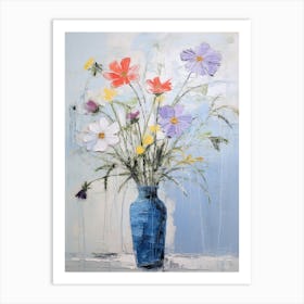 Flower Painting Fauvist Style Love In A Mist Nigella 2 Art Print