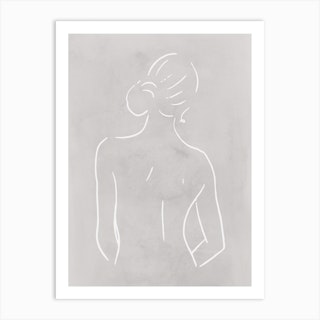 Woman Body Line Art Print By Hecetu Fy