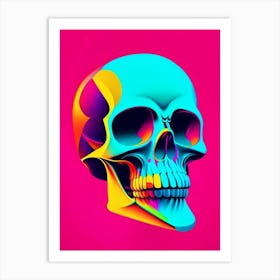 Skull With Vibrant Colors 2 Pop Art Art Print