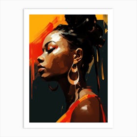 Portrait Of African American Woman 5 Art Print